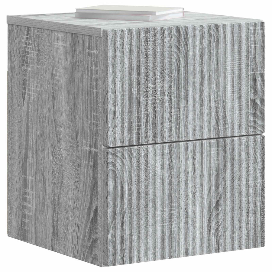 Wandbeugel Bedkast Grijs sonoma 33 x 34,5 x 40 cm Bewerkt hout