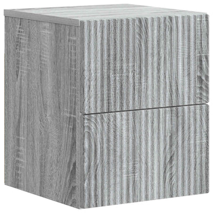 Wandbeugel Bedkast 2 pcs Grijs sonoma 33 x 34,5 x 40 cm