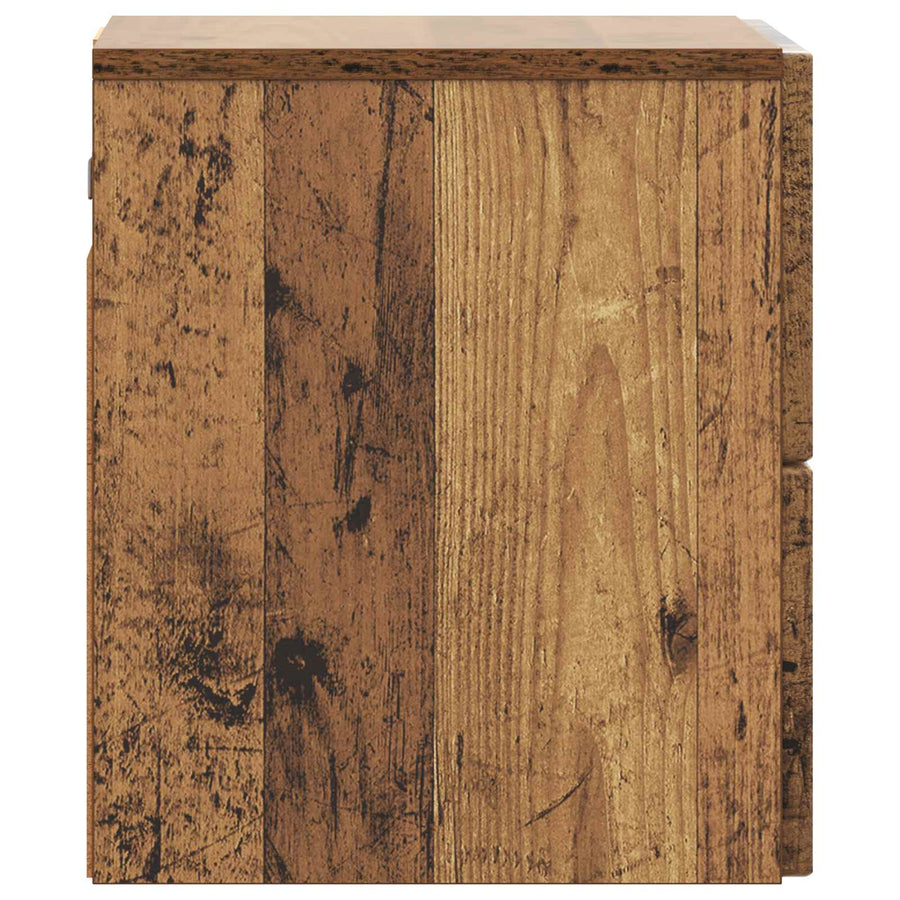 Wandbeugel Bedkast Oud hout 33 x 34,5 x 40 cm Bewerkt hout