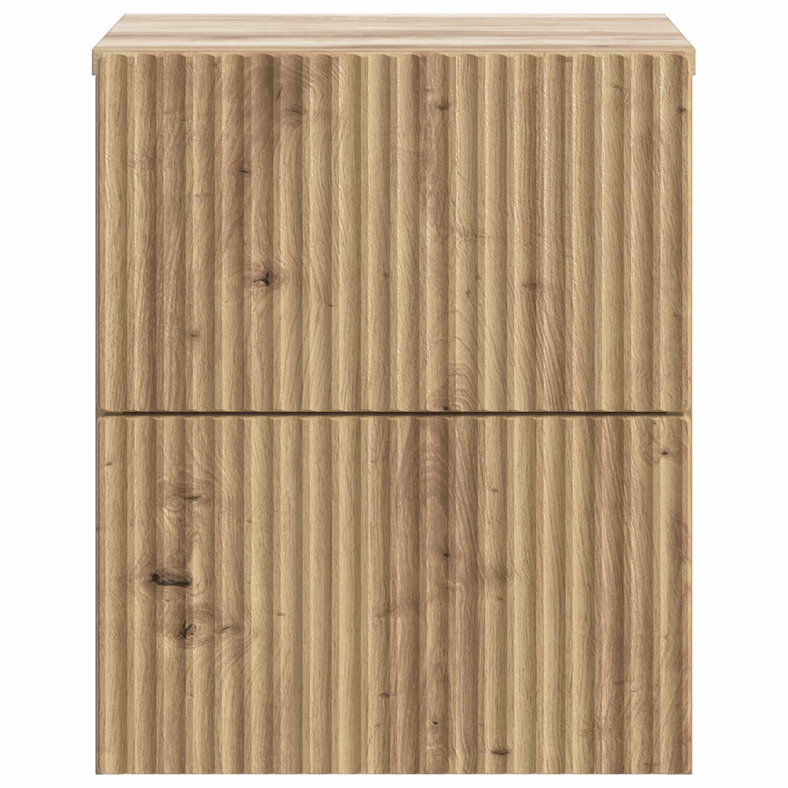 Wandbeugel Bedkast met lade Artisanaal eiken 33 x 34,5 x 40 cm