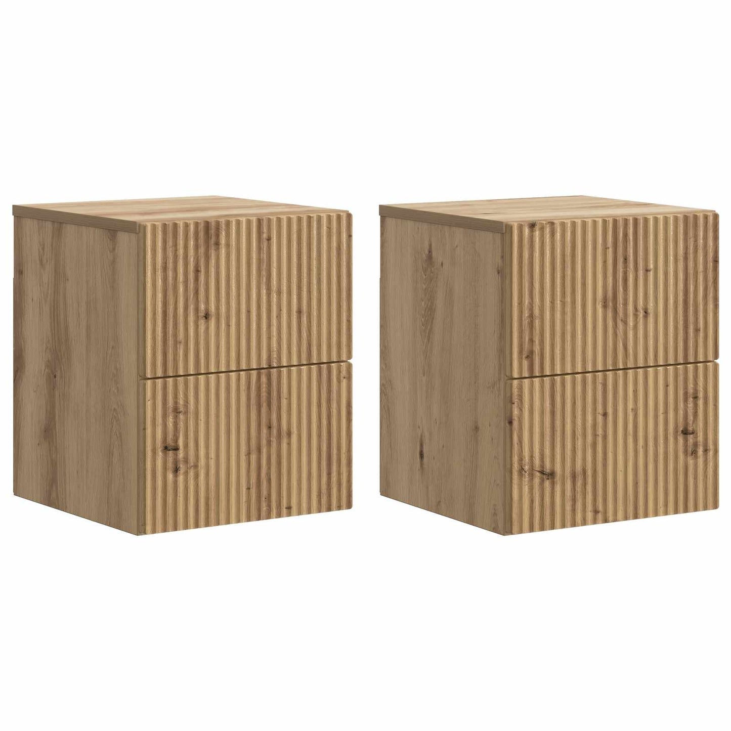 Wandbeugel Bedkast 2 pcs Artisanaal eiken 33 x 34,5 x 40 cm