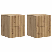 Wandkastje 33x34,5x40 cm bewerkt hout artisanaal eiken