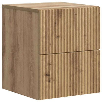 Wandbeugel Bedkast 2 pcs Artisanaal eiken 33 x 34,5 x 40 cm