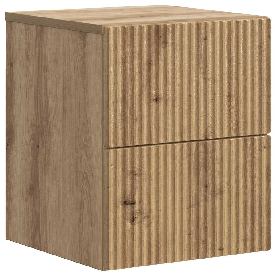 Wandbeugel Bedkast 2 pcs Artisanaal eiken 33 x 34,5 x 40 cm