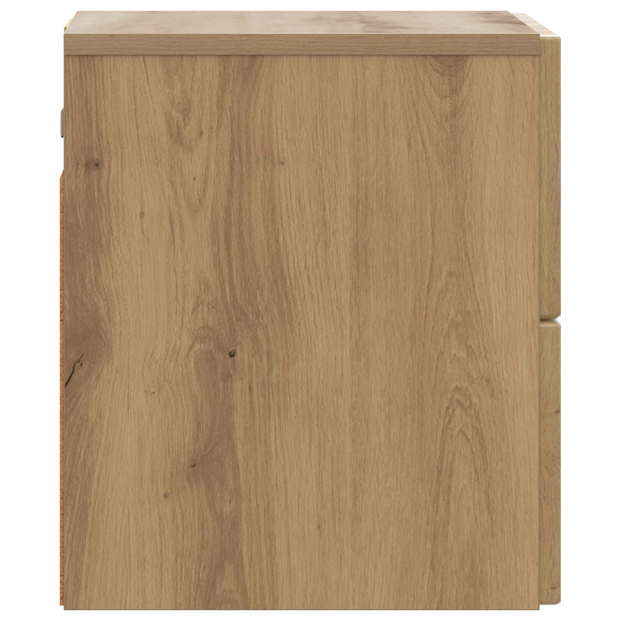 Wandbeugel Bedkast 2 pcs Artisanaal eiken 33 x 34,5 x 40 cm