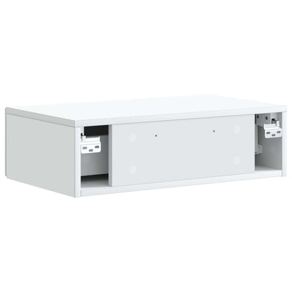 Wandmontage Zijtafel Wit 59 x 34,5 x 17 cm Bewerkt hout
