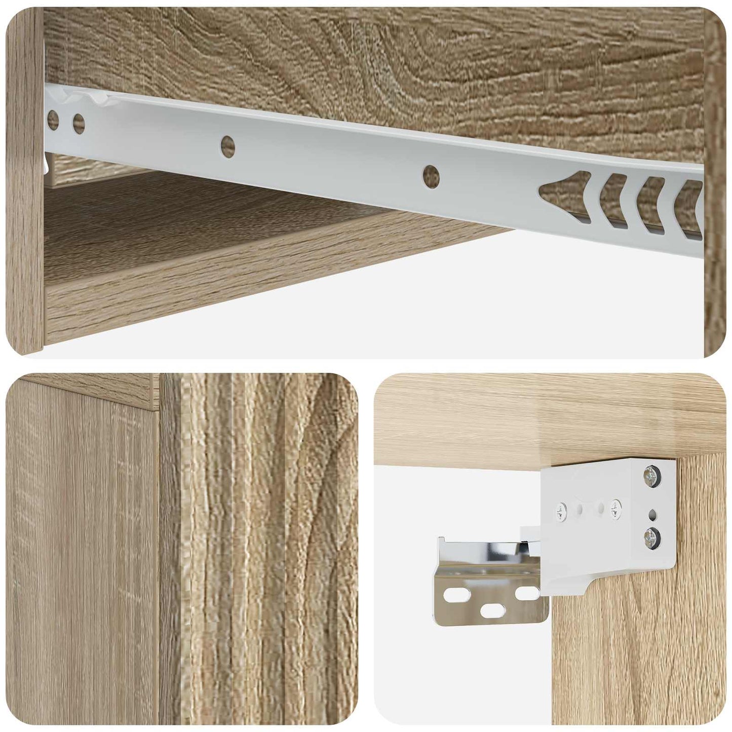 Wandmontage Zijtafel Sonoma Eiken 59 x 34,5 x 17 cm