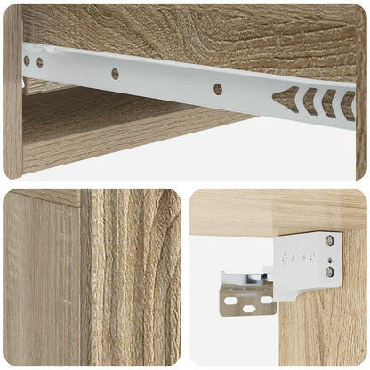 Wandmontage Zijtafel Sonoma Eiken 59 x 34,5 x 17 cm
