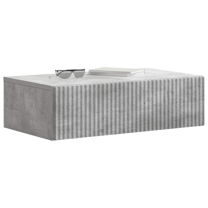 Wandmontage Zijtafel Betongrijs 59 x 34,5 x 17 cm Bewerkt hout