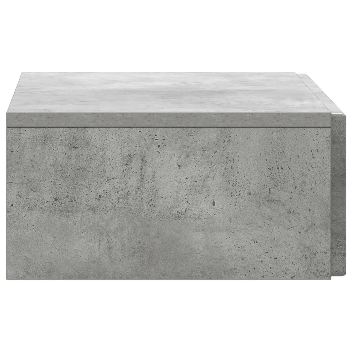 Wandmontage Zijtafel Betongrijs 59 x 34,5 x 17 cm Bewerkt hout