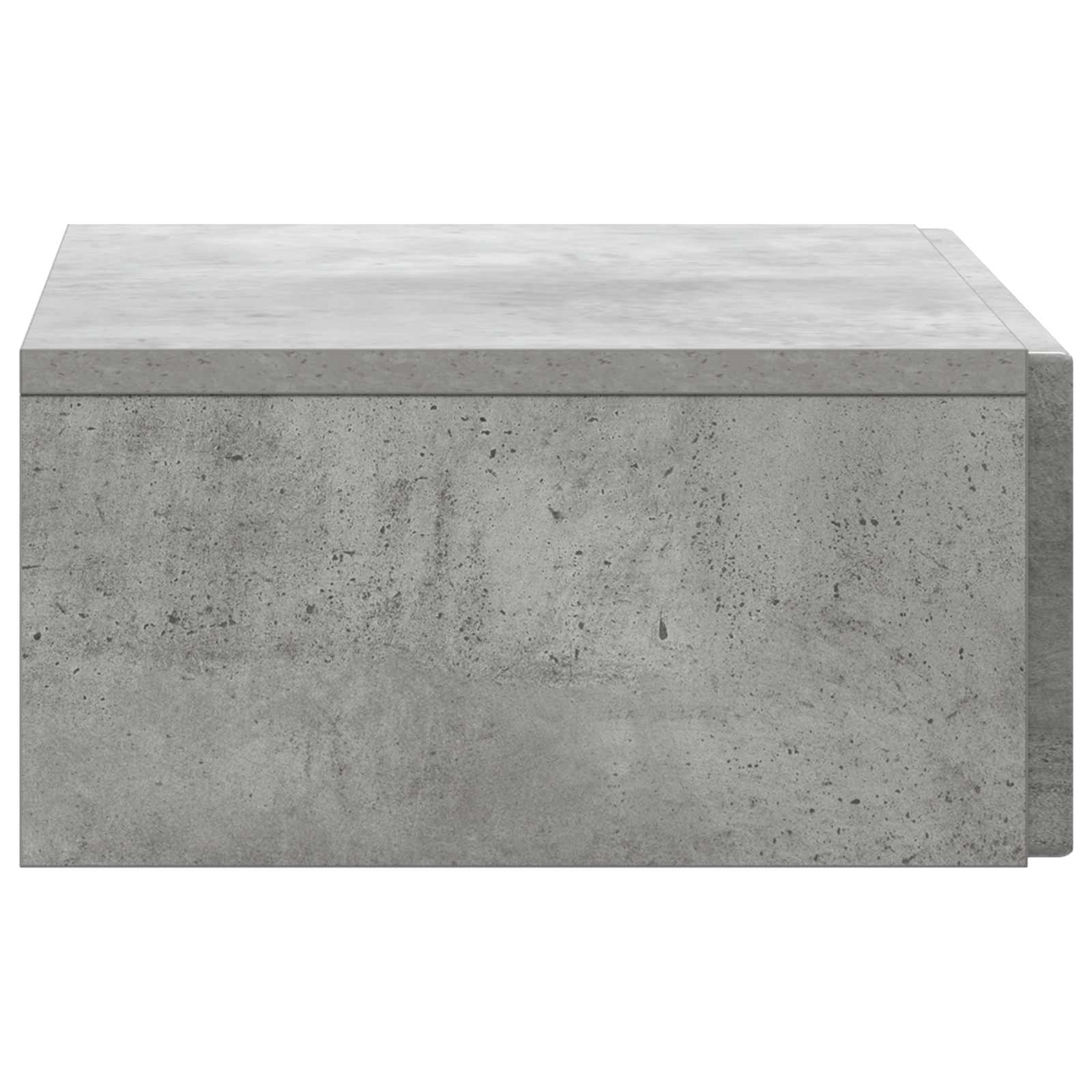 Wandmontage Zijtafel Betongrijs 59 x 34,5 x 17 cm Bewerkt hout