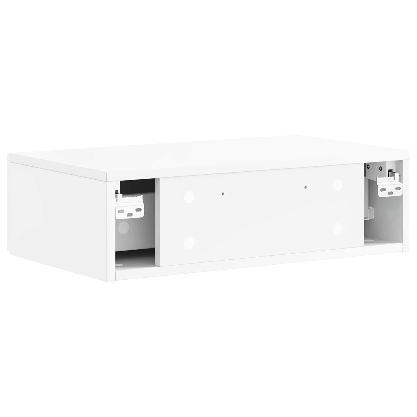 Wandmontage Zijtafel Hoogglans Wit 59 x 34,5 x 17 cm