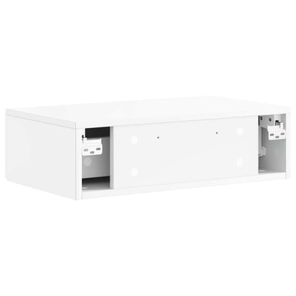 Wandmontage Zijtafel Hoogglans Wit 59 x 34,5 x 17 cm