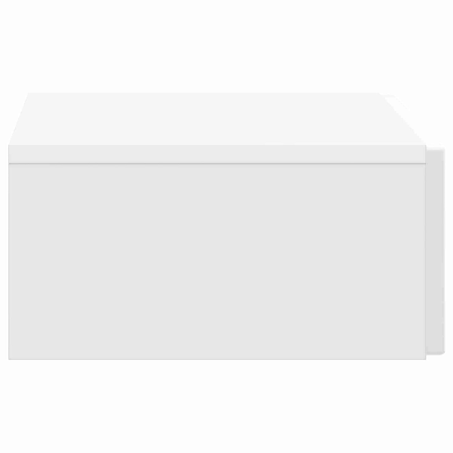 Wandmontage Zijtafel Hoogglans Wit 59 x 34,5 x 17 cm