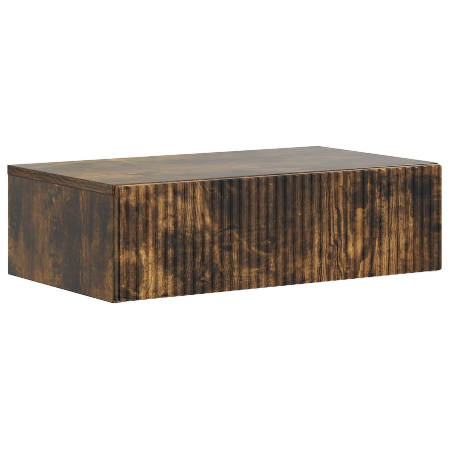 Wandmontage Zijtafel Gerookt eiken 59 x 34,5 x 17 cm