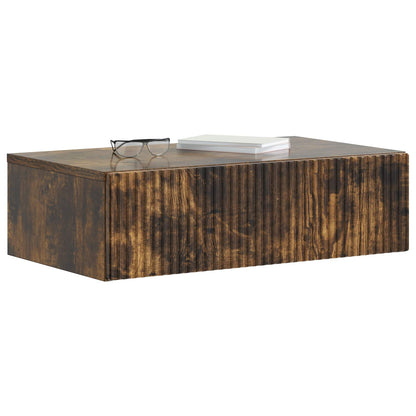 Wandmontage Zijtafel Gerookt eiken 59 x 34,5 x 17 cm