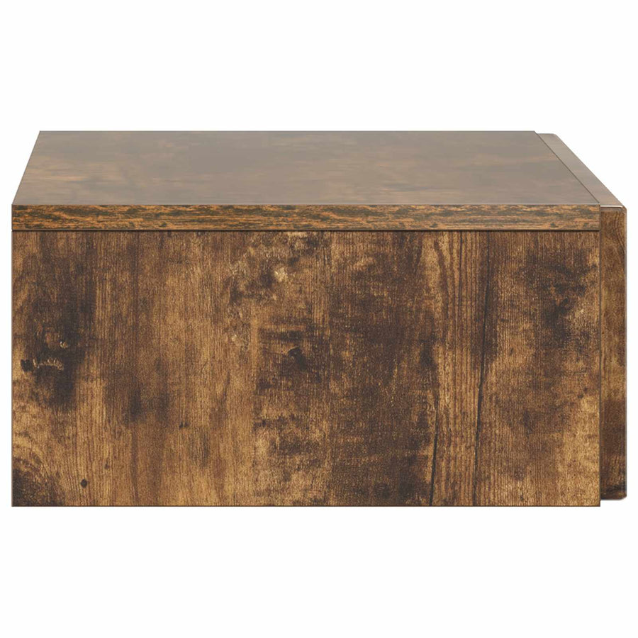 Wandmontage Zijtafel Gerookt eiken 59 x 34,5 x 17 cm