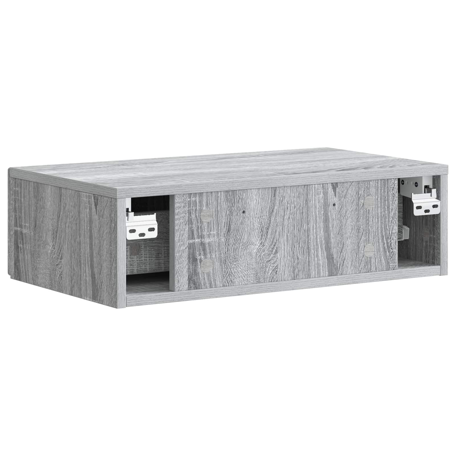 Wandmontage Zijtafel Grijs sonoma 59 x 34,5 x 17 cm