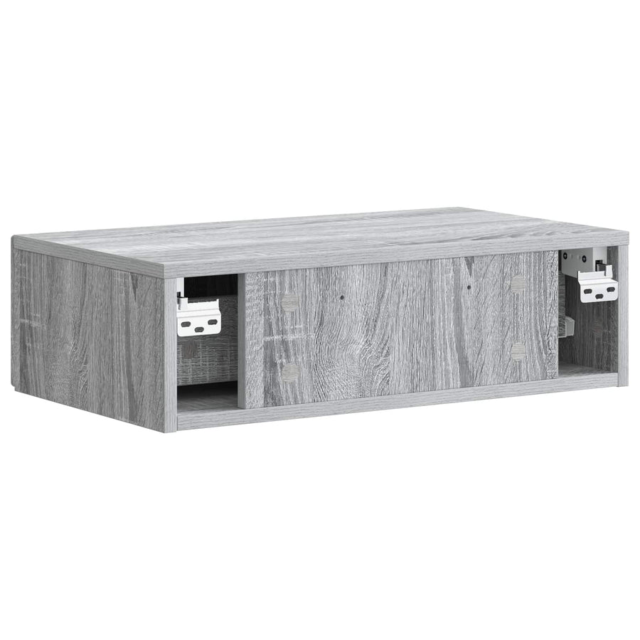 Wandmontage Zijtafel Grijs sonoma 59 x 34,5 x 17 cm