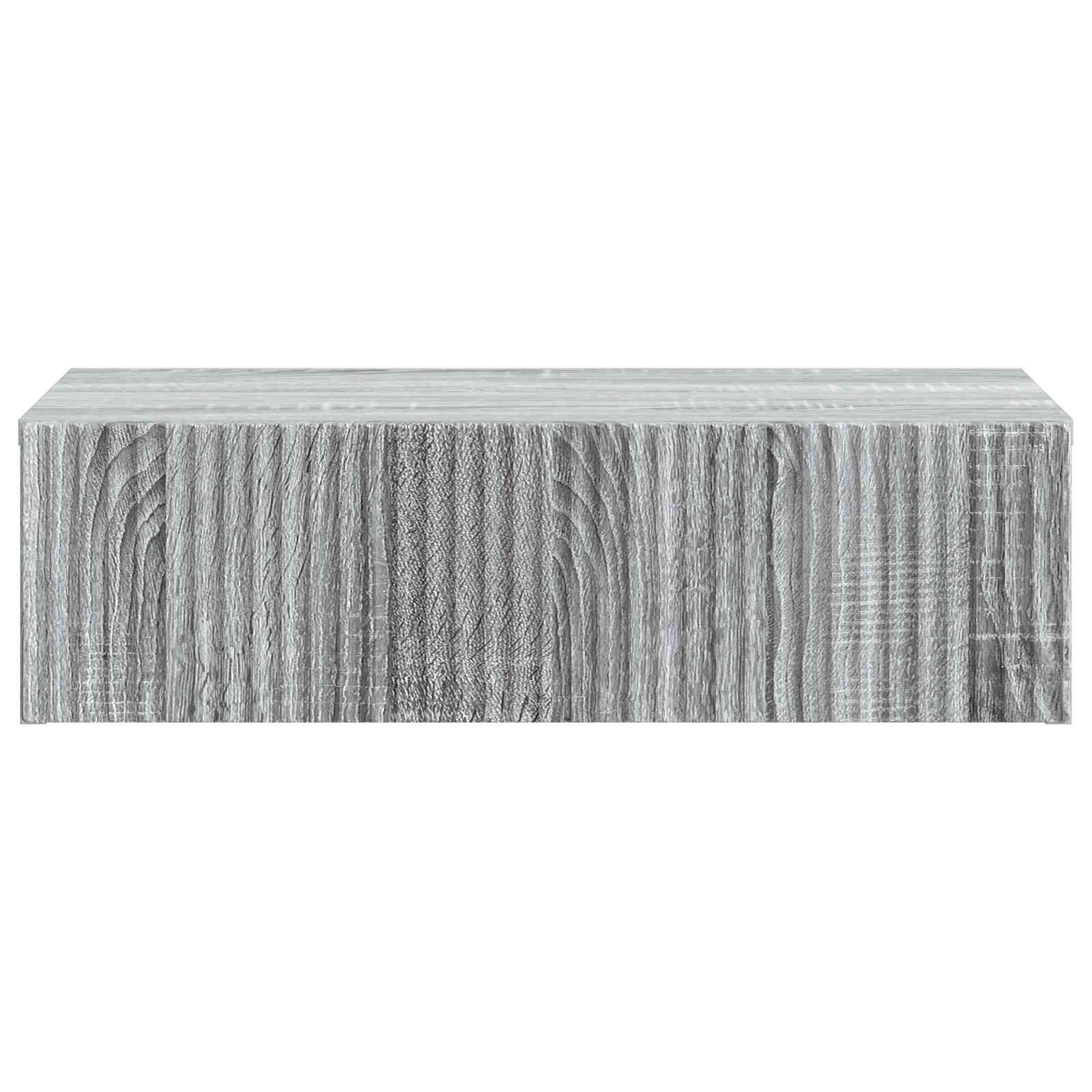 Wandmontage Zijtafel Grijs sonoma 59 x 34,5 x 17 cm