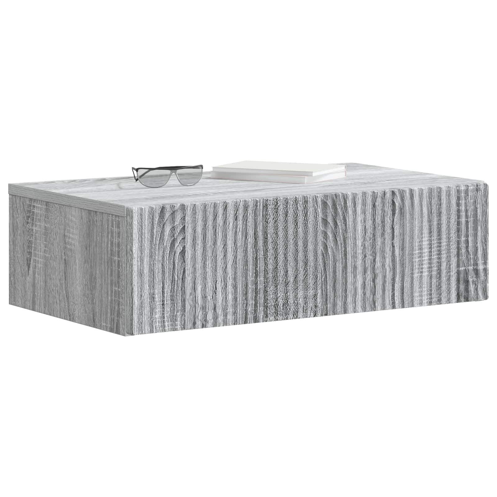Wandmontage Zijtafel Grijs sonoma 59 x 34,5 x 17 cm