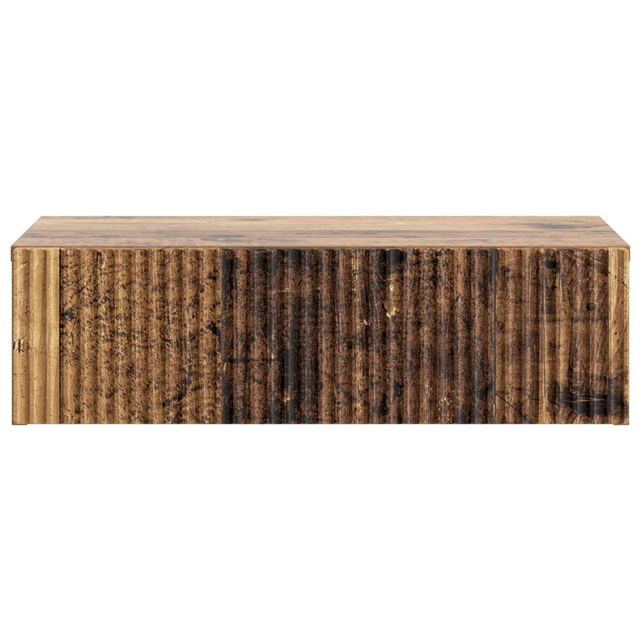 Wandmontage Zijtafel Oud hout 59 x 34,5 x 17 cm Bewerkt hout