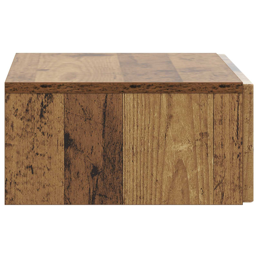 Wandmontage Zijtafel Oud hout 59 x 34,5 x 17 cm Bewerkt hout