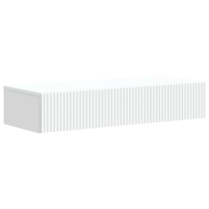 Wandmontage Zijtafel Wit 87,5 x 34,5 x 17 cm Bewerkt hout