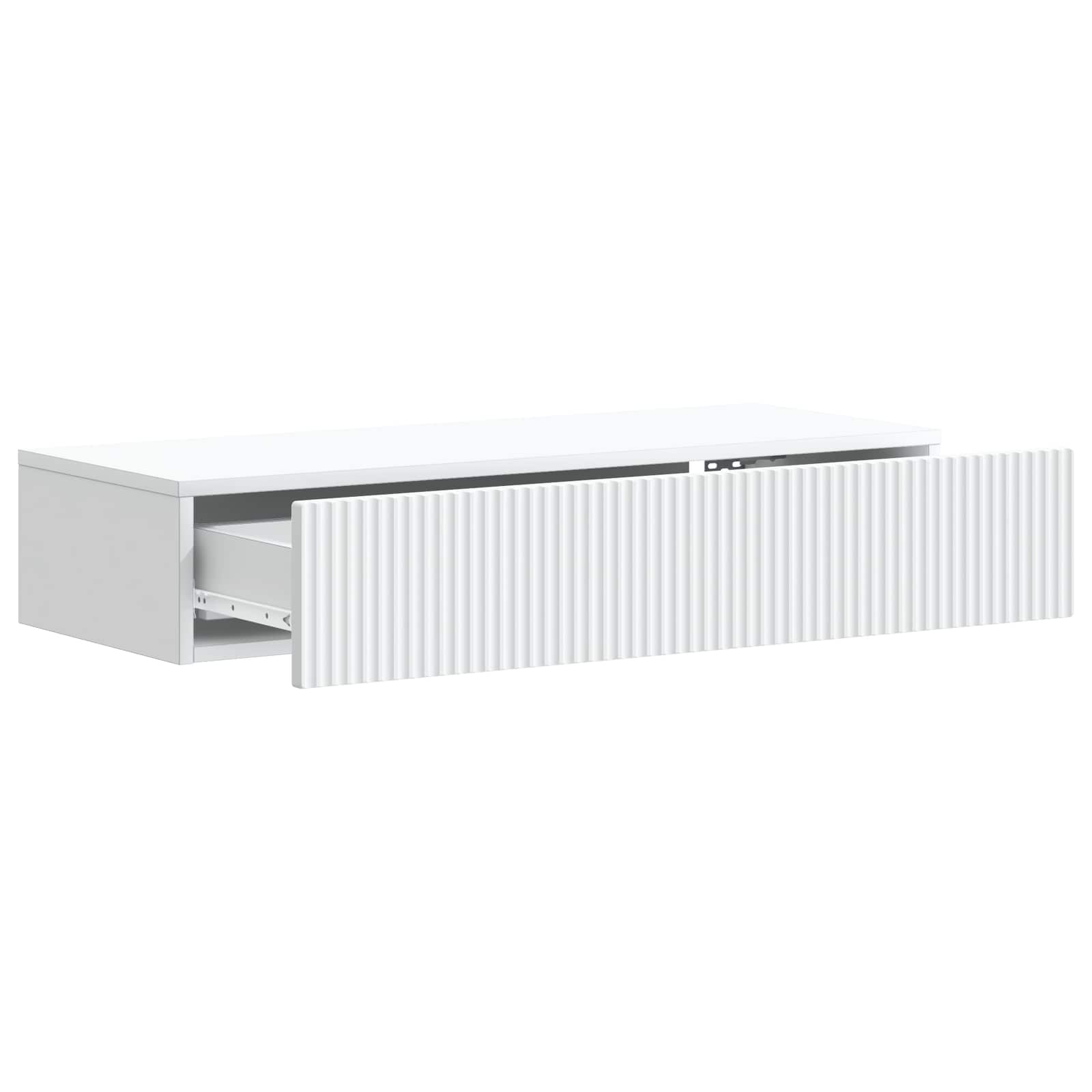 Wandmontage Zijtafel Wit 87,5 x 34,5 x 17 cm Bewerkt hout