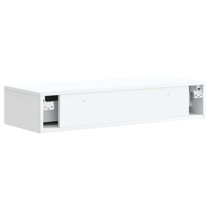 Wandmontage Zijtafel Wit 87,5 x 34,5 x 17 cm Bewerkt hout