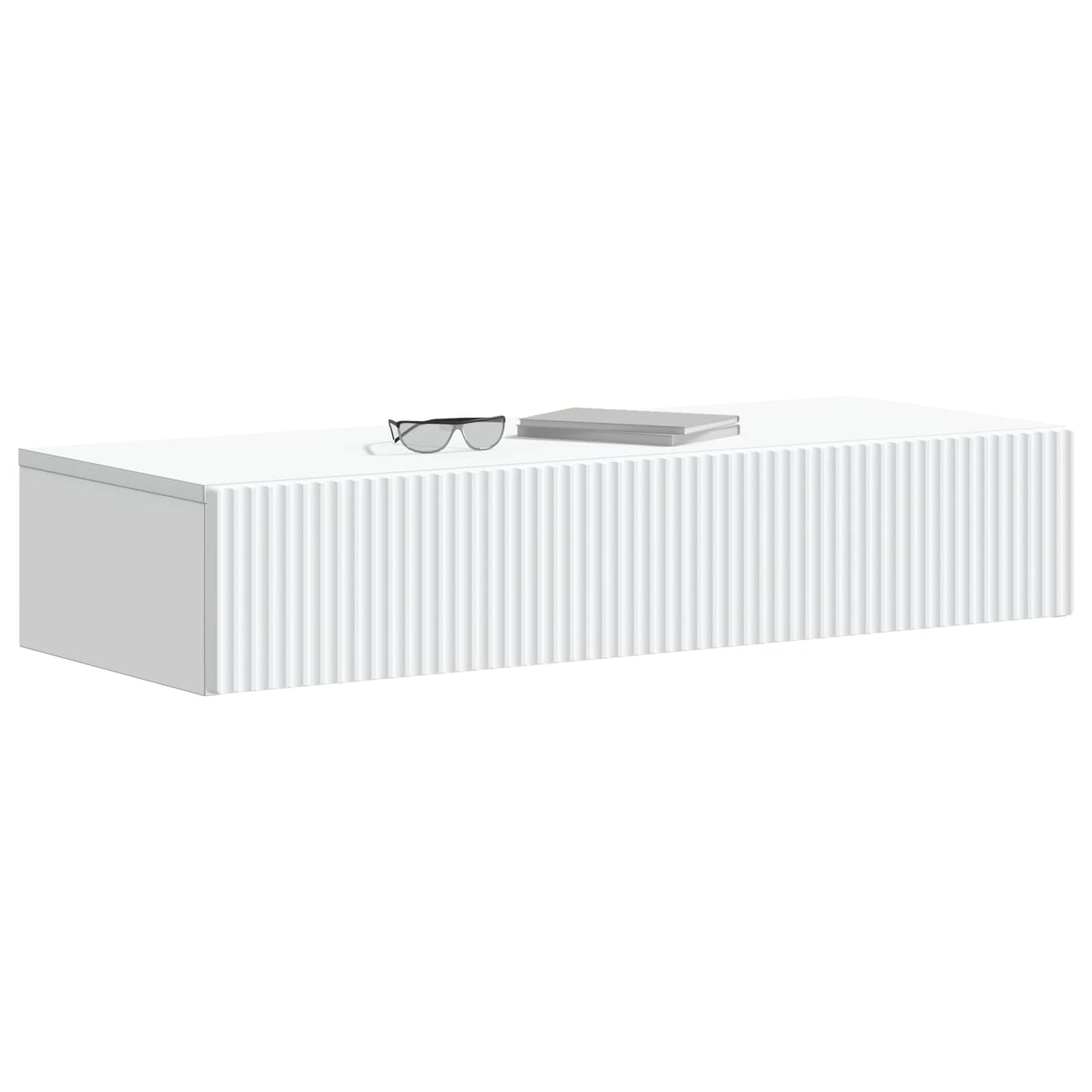 Wandmontage Zijtafel Wit 87,5 x 34,5 x 17 cm Bewerkt hout