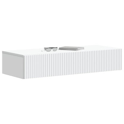 Wandmontage Zijtafel Wit 87,5 x 34,5 x 17 cm Bewerkt hout