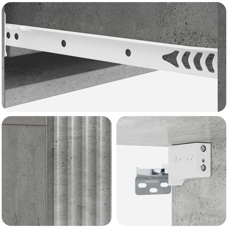 Wandmontage Zijtafel Betongrijs 87,5 x 34,5 x 17 cm
