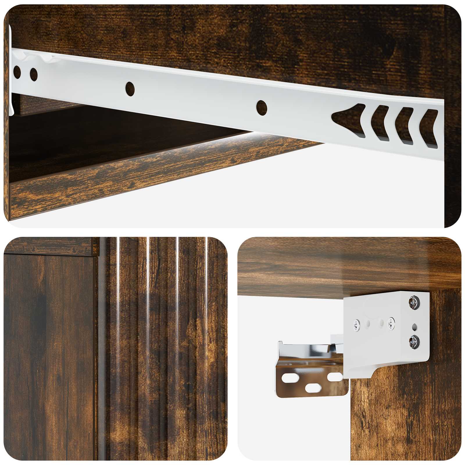 Wandmontage Zijtafel Gerookt eiken 87,5 x 34,5 x 17 cm