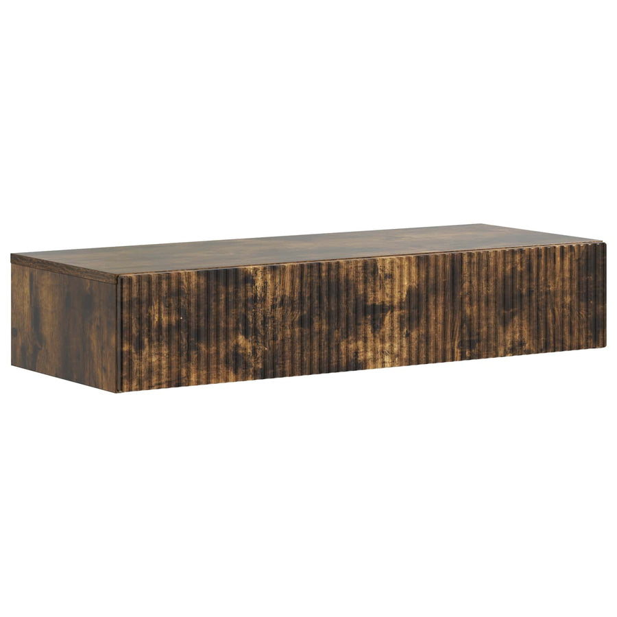Wandmontage Zijtafel Gerookt eiken 87,5 x 34,5 x 17 cm