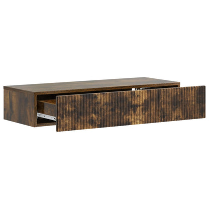 Wandmontage Zijtafel Gerookt eiken 87,5 x 34,5 x 17 cm