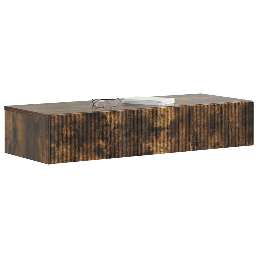 Wandmontage Zijtafel Gerookt eiken 87,5 x 34,5 x 17 cm