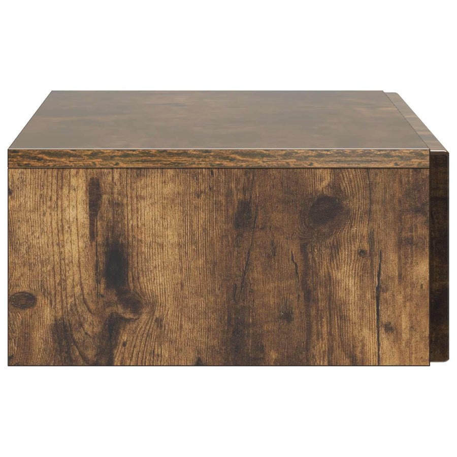 Wandmontage Zijtafel Gerookt eiken 87,5 x 34,5 x 17 cm