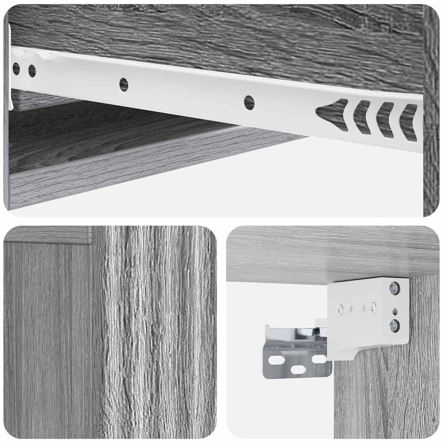 Wandmontage Zijtafel Grijs sonoma 87,5 x 34,5 x 17 cm