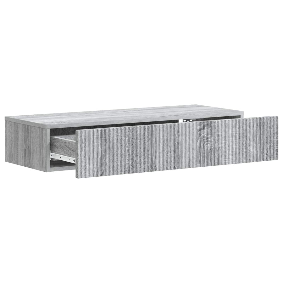 Wandmontage Zijtafel Grijs sonoma 87,5 x 34,5 x 17 cm