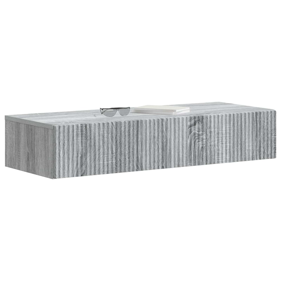 Wandmontage Zijtafel Grijs sonoma 87,5 x 34,5 x 17 cm