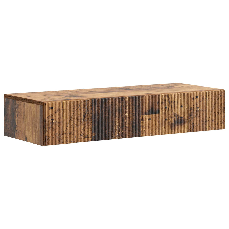 Wandmontage Zijtafel Oud hout 87,5 x 34,5 x 17 cm Bewerkt hout