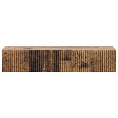 Wandmontage Zijtafel Oud hout 87,5 x 34,5 x 17 cm Bewerkt hout