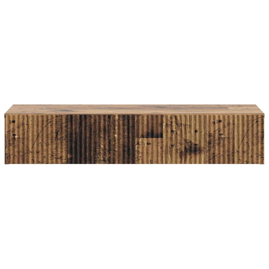 Wandmontage Zijtafel Oud hout 87,5 x 34,5 x 17 cm Bewerkt hout