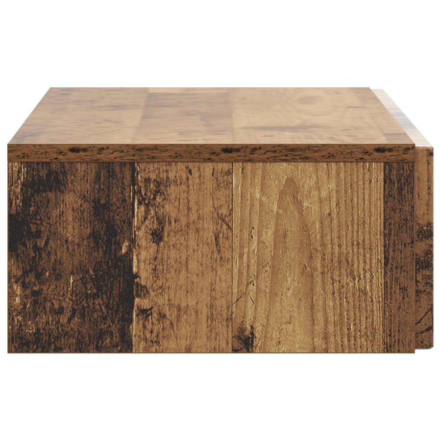 Wandmontage Zijtafel Oud hout 87,5 x 34,5 x 17 cm Bewerkt hout