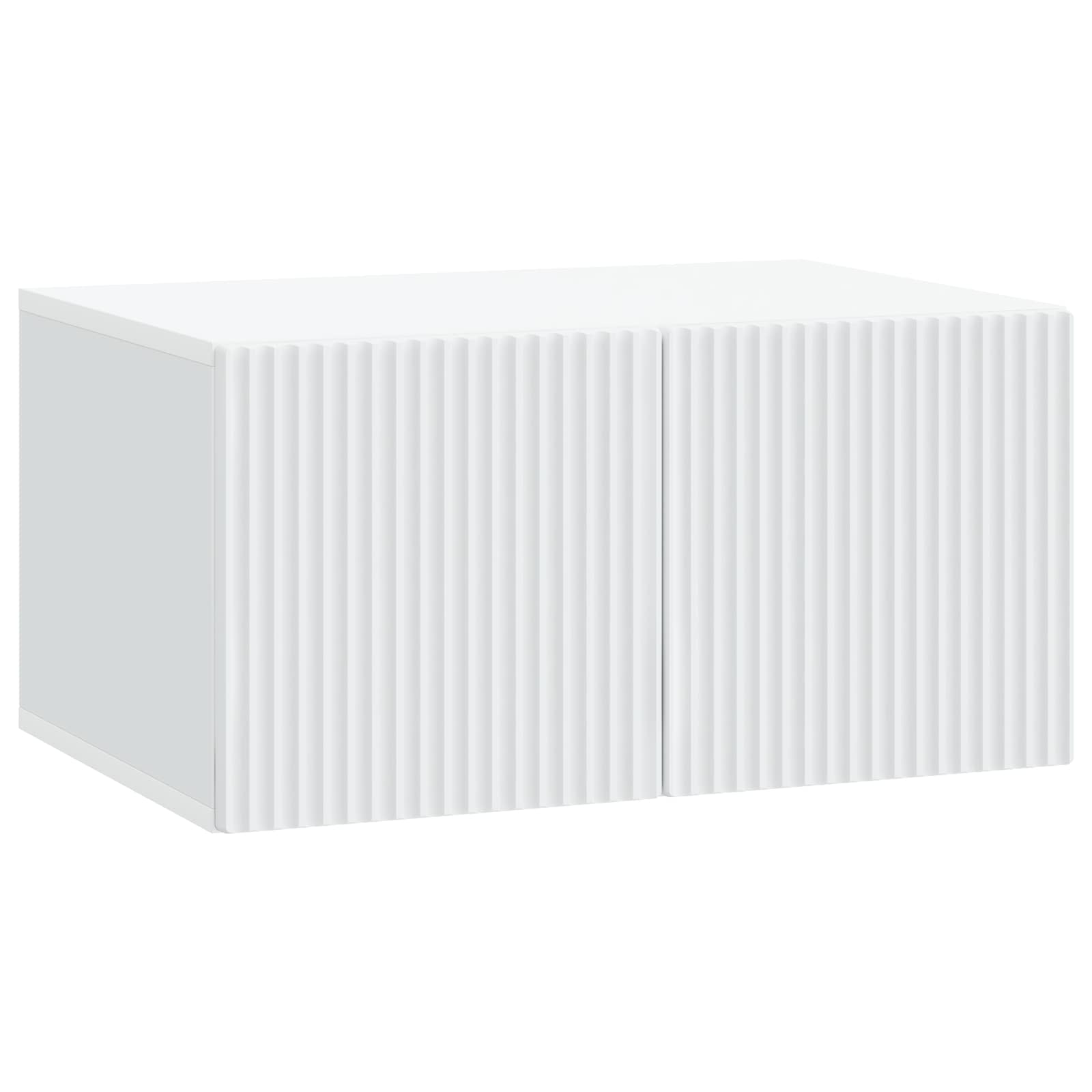 Wandbeugel TV-kast Wit 59,5 x 41 x 30 cm Bewerkt hout