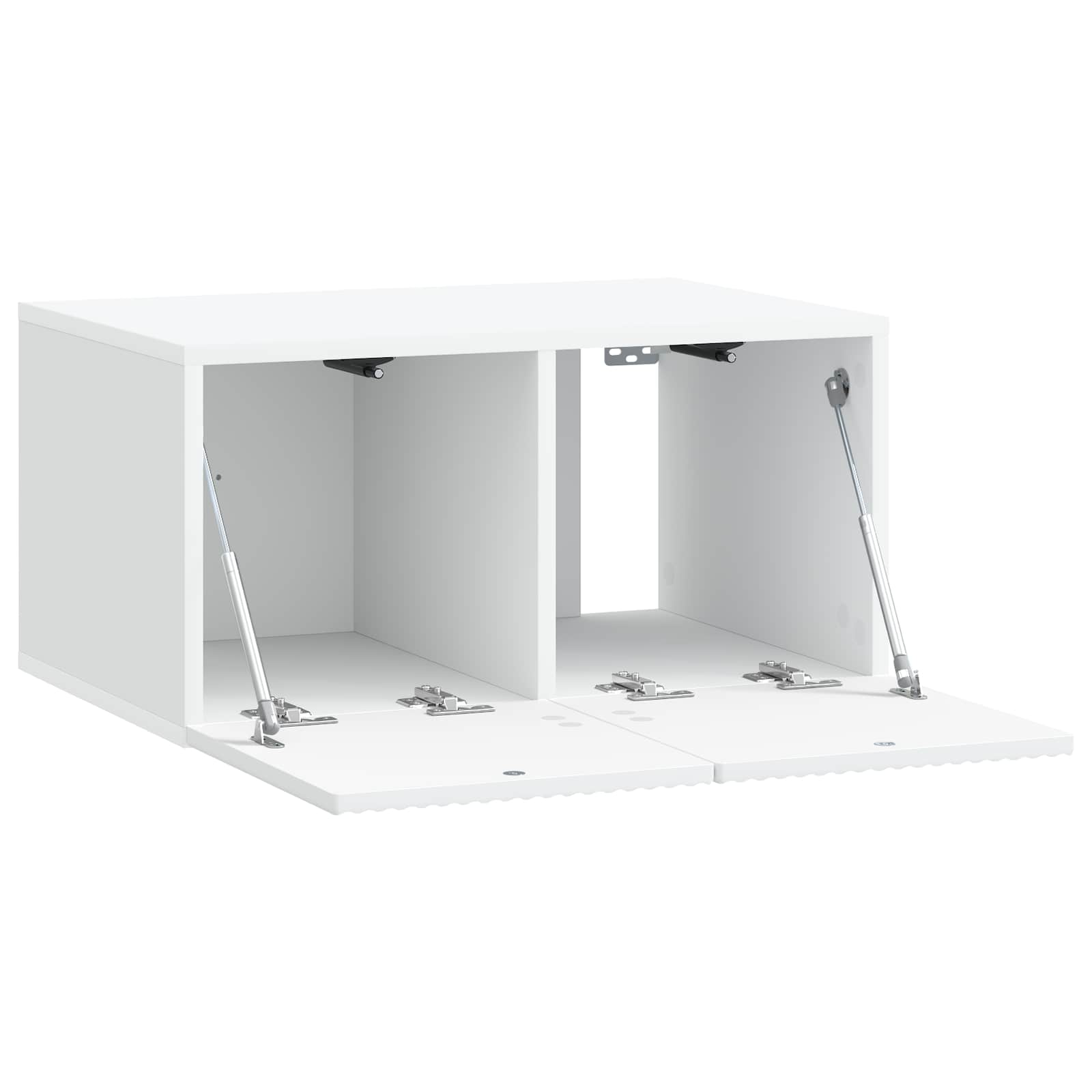Wandbeugel TV-kast Wit 59,5 x 41 x 30 cm Bewerkt hout