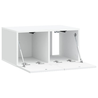 Wandbeugel TV-kast Wit 59,5 x 41 x 30 cm Bewerkt hout