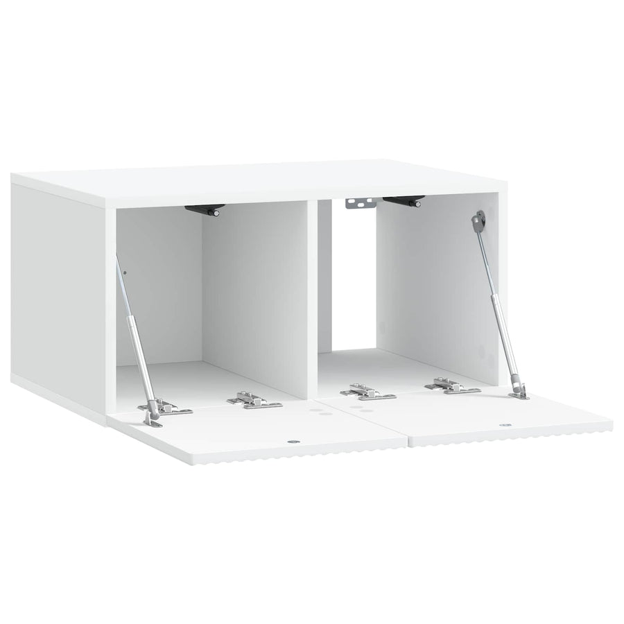 Wandbeugel TV-kast Wit 59,5 x 41 x 30 cm Bewerkt hout