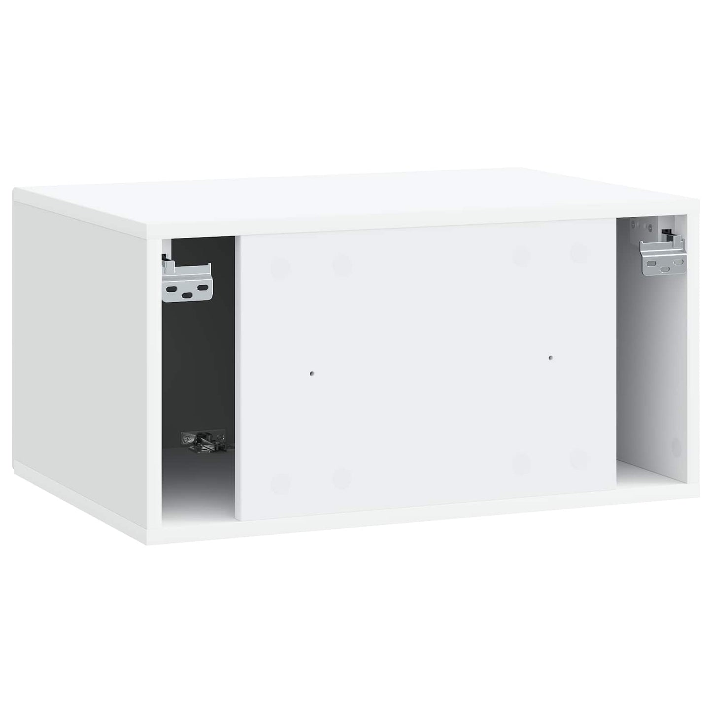 Wandbeugel TV-kast Wit 59,5 x 41 x 30 cm Bewerkt hout